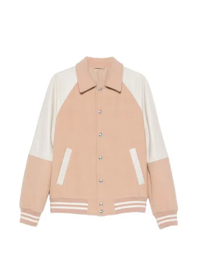 Eleventy Panelled Wool Bomber Jacket In Animal Print