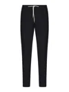 Eleventy Drawstring-waist Straight-leg Trousers In Blue