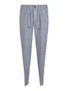 Eleventy Tailored Trousers With Drawstring Waist And Tapered Leg In Gray