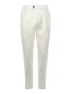 Eleventy Cotton Straight Leg Trousers In White