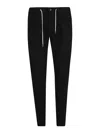 Eleventy Drawstring Waist Tapered Leg Trousers With Back Pockets In Black