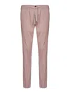 Eleventy Straight Trousers With Drawstring In Purple