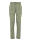 Eleventy Cotton Trousers With Drawstring In Green