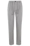Eleventy Tailored Drawstring Trousers In Grigio Chiaro