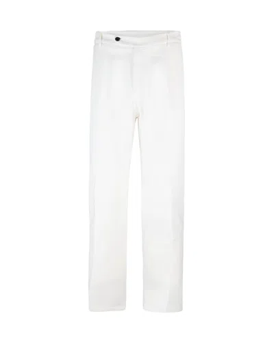 ELEVENTY ELEVENTY PANTALONE IN COTONE BIANCO