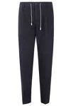 Eleventy Drawstring Waist Tailored Trousers In Blue