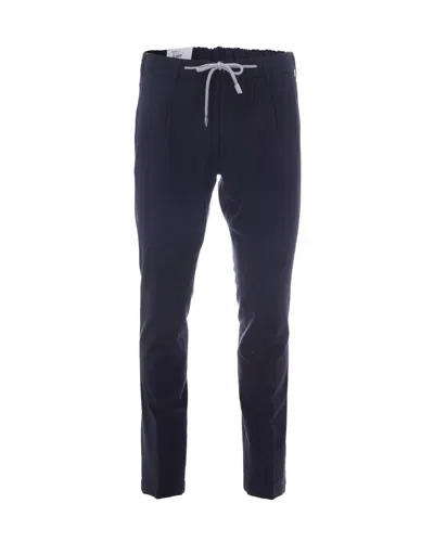 Eleventy Pantalone Jogger Blu Navy In Blue