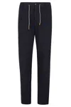 Eleventy Drawstring-waist Tapered Trousers In Blu