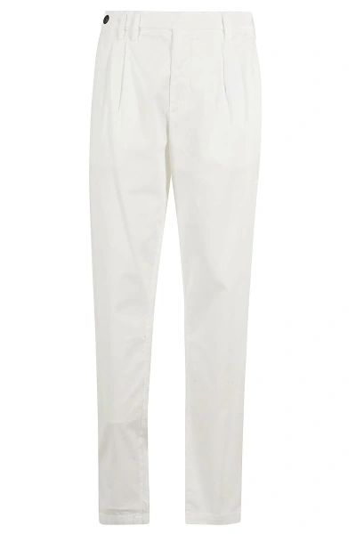 Eleventy Pantalone Sartoriale Cotone Stretch In N Bianco