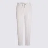 Eleventy Corduroy Texture Elastic Waistband Trousers In Neutral
