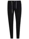 Eleventy Drawstring Waist Tapered Leg Trousers With Back Pockets