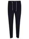 Eleventy Drawstring Waist Tapered Leg Trousers With Back Pockets