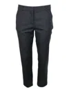 Eleventy Cotton Blend Slim Fit Pants In Black