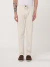 Eleventy Drawstring-waist Tapered Trousers In Natural
