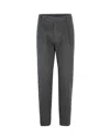 Eleventy Black Cotton Trousers In Gray