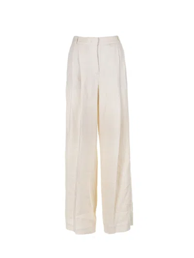 ELEVENTY HIGH-WAISTED LINEN TROUSERS