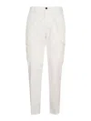 Eleventy Cotton Straight Leg Trousers In White