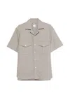 Eleventy パッチポケット シャツ In Neutral