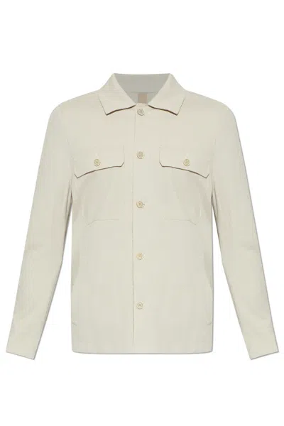 Eleventy Patch Pocket Shirt In Neutral