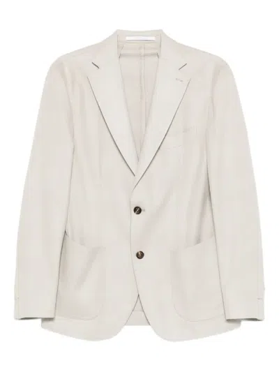 Eleventy Patch-pocket Single-breasted Blazer In Neutral