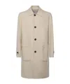 Eleventy Patch-pocket Single-breasted Coat In Neutral