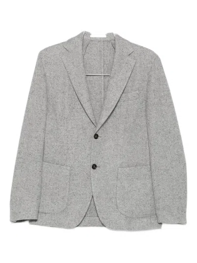 Eleventy Patch-pocket Two-button Blazer In Gray