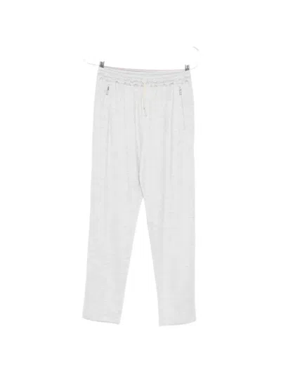Eleventy Patch-pockets Track Pants In White