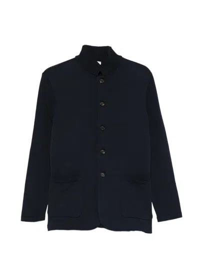 Eleventy Patch-pocket Cardigan In Blue