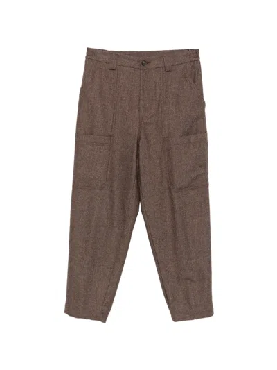 Eleventy Patch-pocket Trousers In Multi