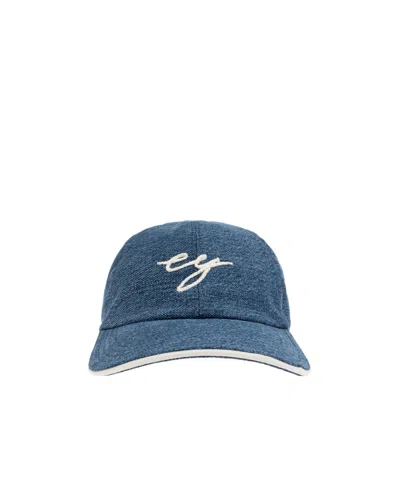 Eleventy Pattern Hat In Blue