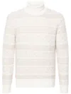 Eleventy Pattern-jacquard Sweater In Neutrals