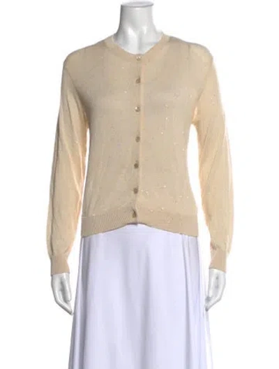 Pre-owned Eleventy Patterned Crew Neck Sweater In Neutral