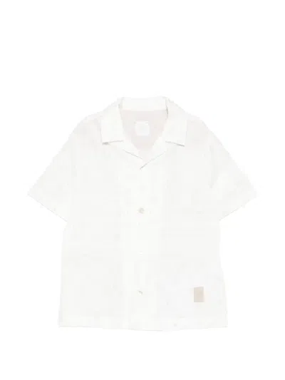 Eleventy Patterned Short-sleeve Shirt In White