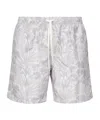 Eleventy Patterned Swim Shorts In Gray