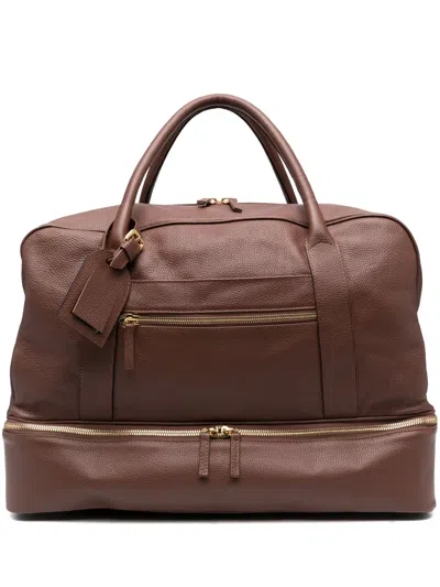 Eleventy Reisetasche Aus Strukturiertem Leder In Brown