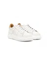 Eleventy Perforated Leather Trainers In Neutrals
