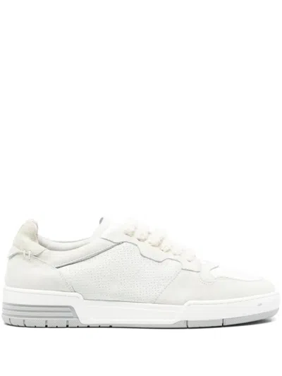 Eleventy Perforated Sneakers In White
