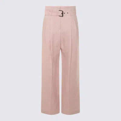 ELEVENTY ELEVENTY PINK LINEN PANTS
