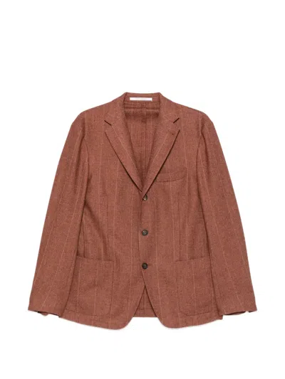 Eleventy Pinstripe Notched-lapel Blazer In Multi