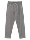 Eleventy Pinstripe-pattern Trousers In Grey