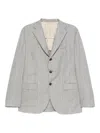 Eleventy Pinstripe Single-breasted Suit In Gray