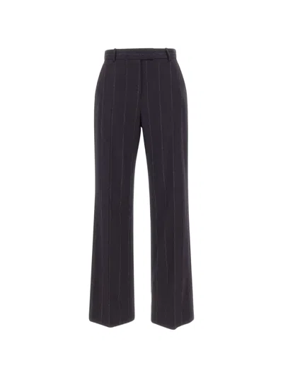Eleventy Pinstripe Tailored-cut Trousers In Gray