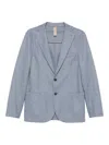 Eleventy Pinstripe Two-button Blazer In Blue