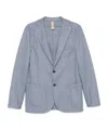 Eleventy Pinstripe Two-button Blazer In Gray