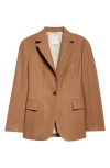 Eleventy Pinstripe Wool Blazer In Brown