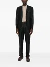 Eleventy Pinstripe Wool-blend Suit In Black