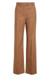 Eleventy Pinstripe Wool Straight Leg Pants In Brown