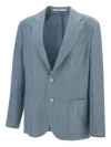 Eleventy Pinstriped Blazer In Blue