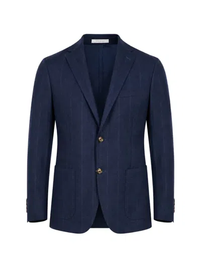 Eleventy Pinstripe-pattern Suit In Blue
