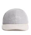 Eleventy Piqué Cotton Suede-brim Baseball Cap